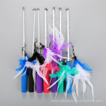 Colorful New Design Cat Feather Wand Cat Teaser